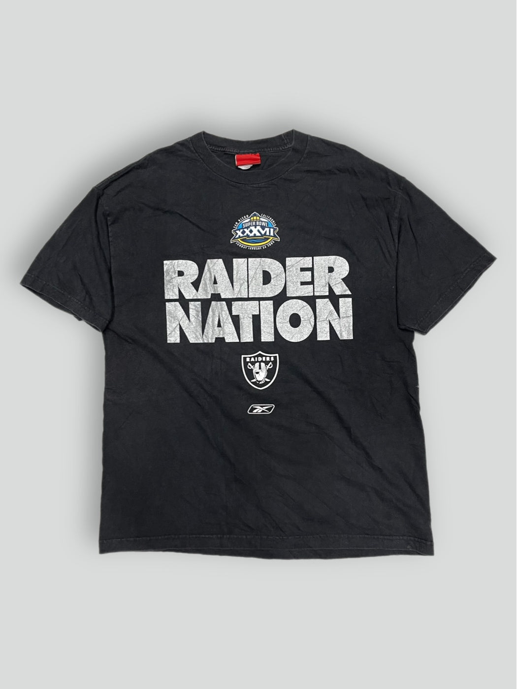 T shirt Raider Nation Super Bowl tg L