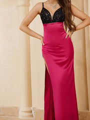 Women's Sexy Sleeveless Split Bridesmaid Dress Cocktail Evening Maxi Dress