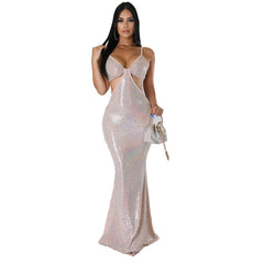 Women's Sexy Sequined Sling Fishtail Dress â€?Irresistible Elegance