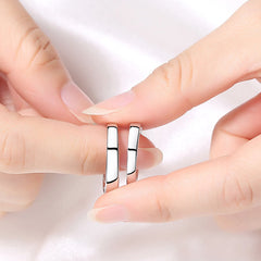 Wedding Bands Set for Him and Her with Custom Engraving