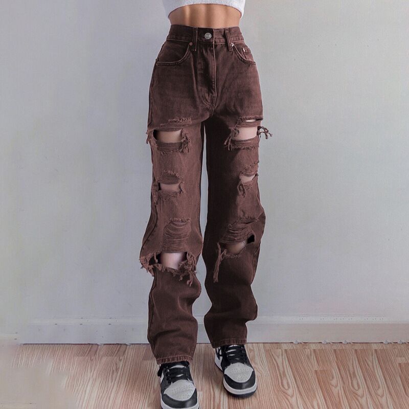 Women's pants with tears