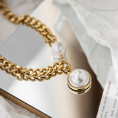 Collana donna perle lunga