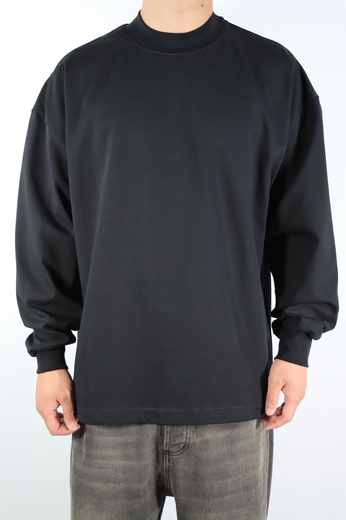 Maglia basic 360gr uomo manica lunga drip nero