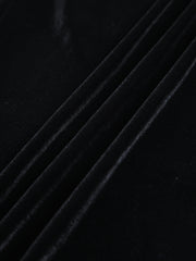 Velvet Feather Contrast Trim Corset Midi Dress