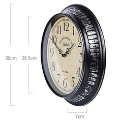 Vintage Silent Wall Clock â€?15" Roman/Arabic (Non-Ticking)