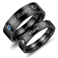 Custom Name Promise Rings for Couple