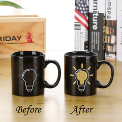 Light Bulb Color Changing Ceramic Cup â€?Fun Birthday Gift Mug