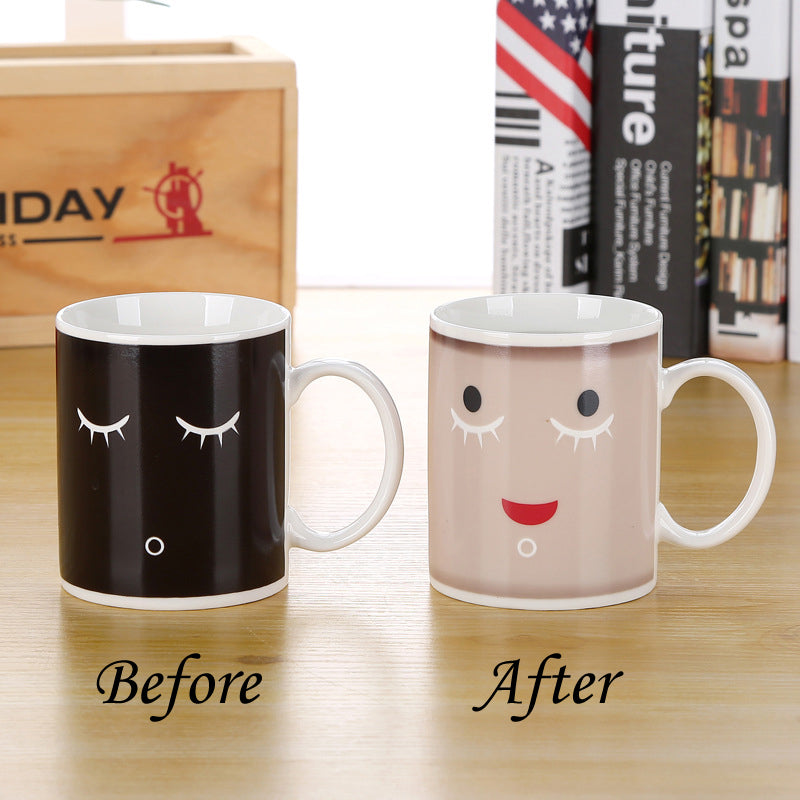 Cute Smiling Color Changing Ceramic Cup â€?Fun Birthday Gift Mug