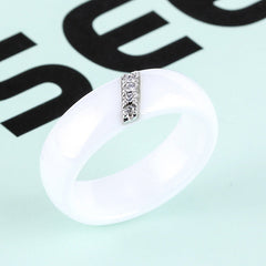 Anti-allergic Ceramic Matching Wedding Bands with Engraving