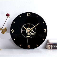 Roman Numeral Music-Note Silent Wall Clock â€?12" Acrylic