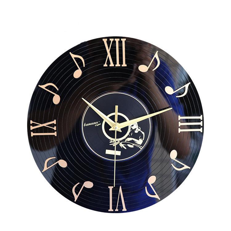Roman Numeral Music-Note Silent Wall Clock â€?12" Acrylic
