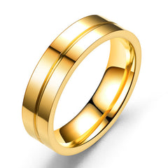 Gold Plated Anti-allergic Couples Promise Rings Set