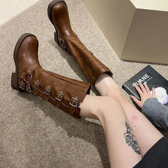 Stivale ecopelle fibie donna