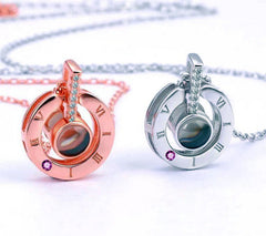 Light Projection 100 Languages Matching Necklaces Gift Set