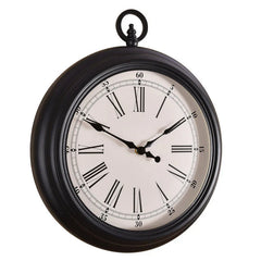 Art Deco Roman Silent Wall Clock â€?17" (Non-Ticking)