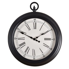 Art Deco Roman Silent Wall Clock â€?17" (Non-Ticking)