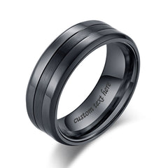 Cute Matte Engraved Ring for Men
