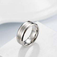 Cute Matte Engraved Ring for Men