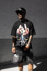 T-shirt oversize 2pac limited nero