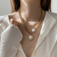 Collana donna perle lunga