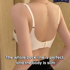 Summer Traceless Jelly Underwear Female Cubs Gather No Steel Ring Bra Anti Sagging Sports and Sleep Bra