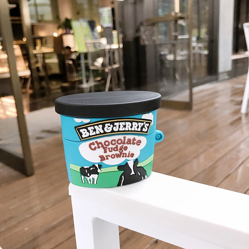 Brand ben jerry chocolate ice cream case For AirPods 1 2 Pro