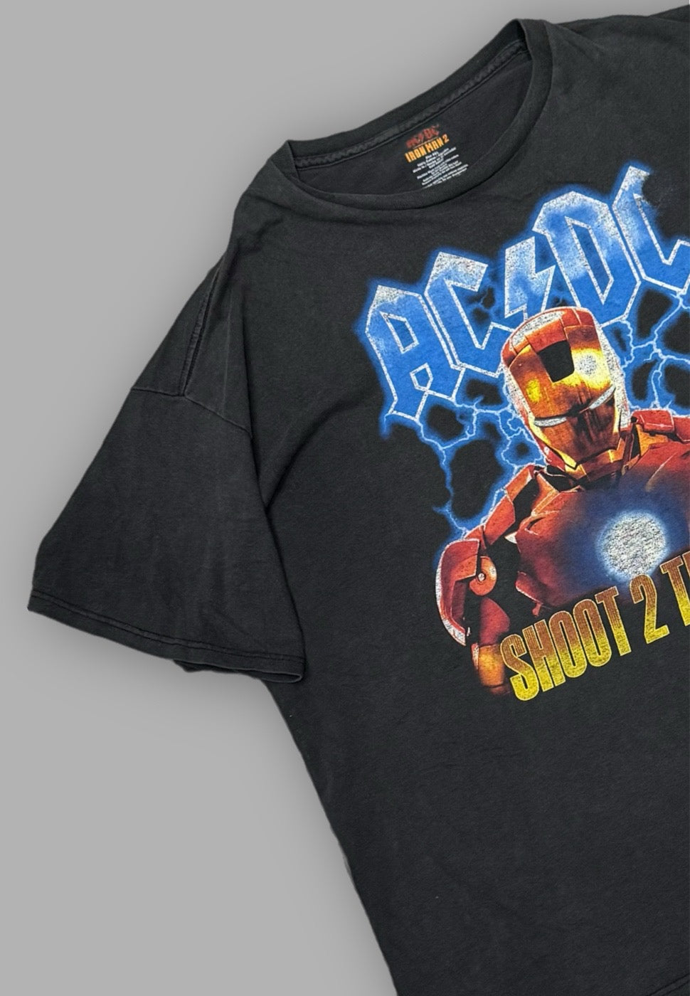 T shirt Vintage Iron Man ACDC tg XL