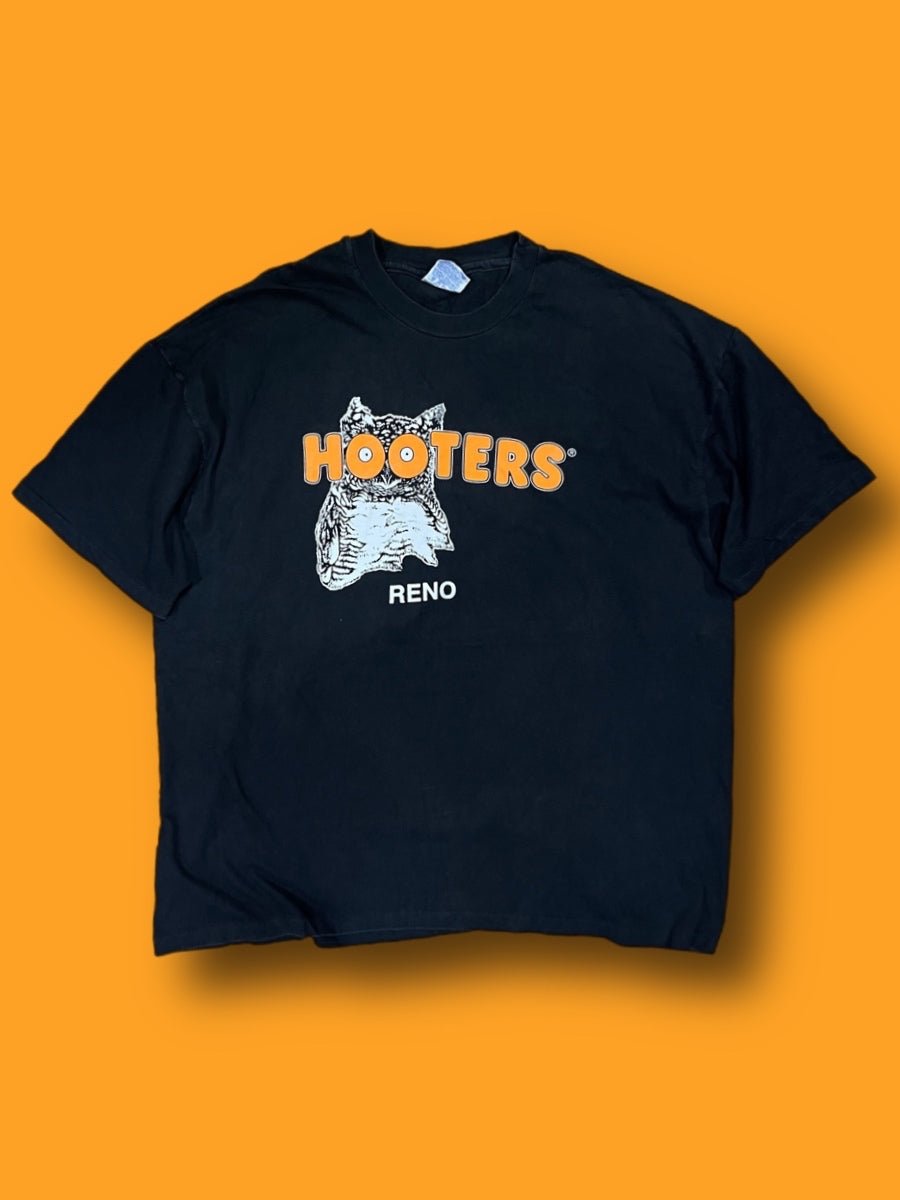 T-shirt Hooters vintage tg XXL Nero