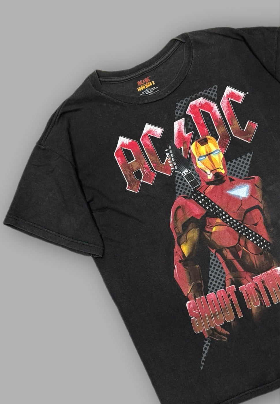 T shirt Vintage Iron Man ACDC tg L