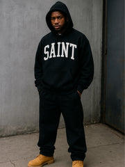 Felpa hoodie drip SAINT nero