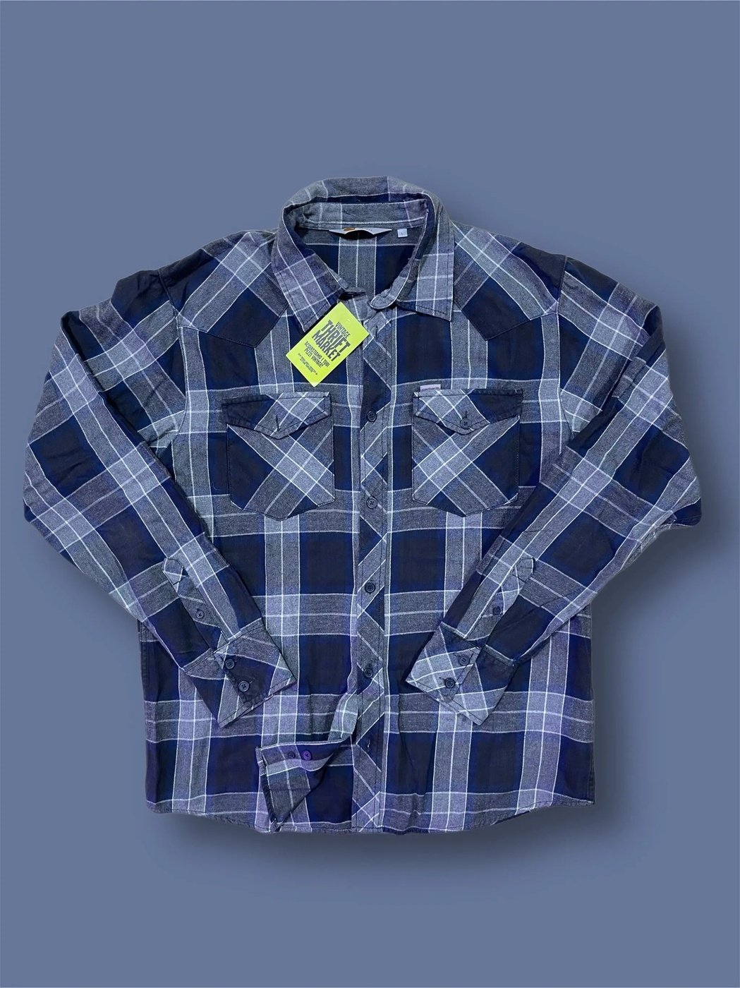 Carhartt Scottish flannel blue shirt size L
