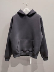 Felpa hoodie basic uomo piombo