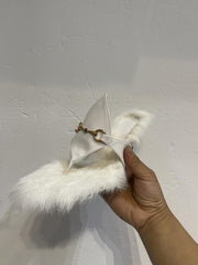 Women Golden Chain Decor Heeled Mules Open Toe Kitten Heel