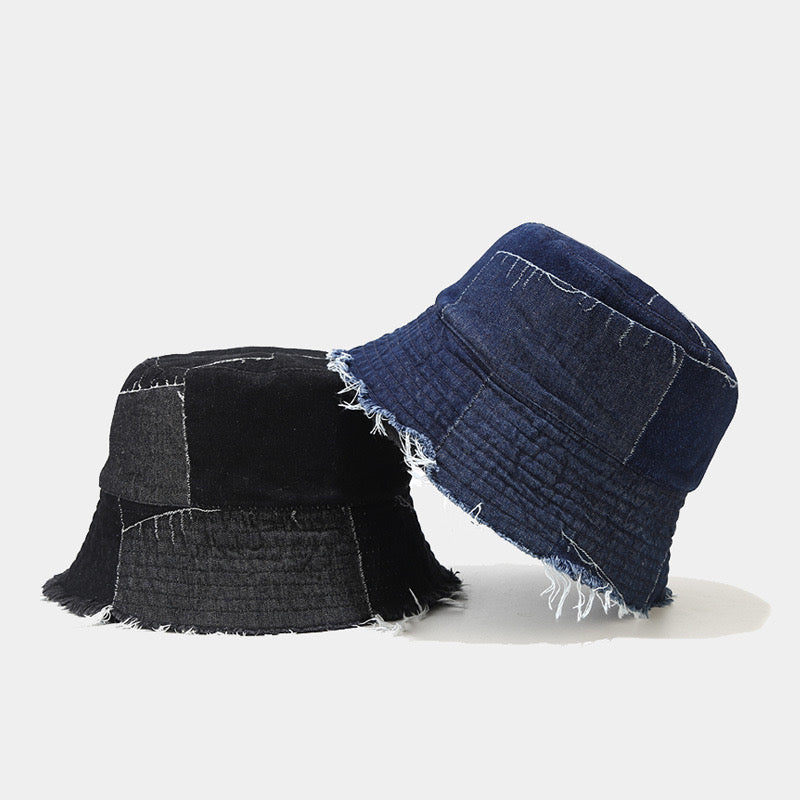 Cappello pescatora sfilacciato unisex