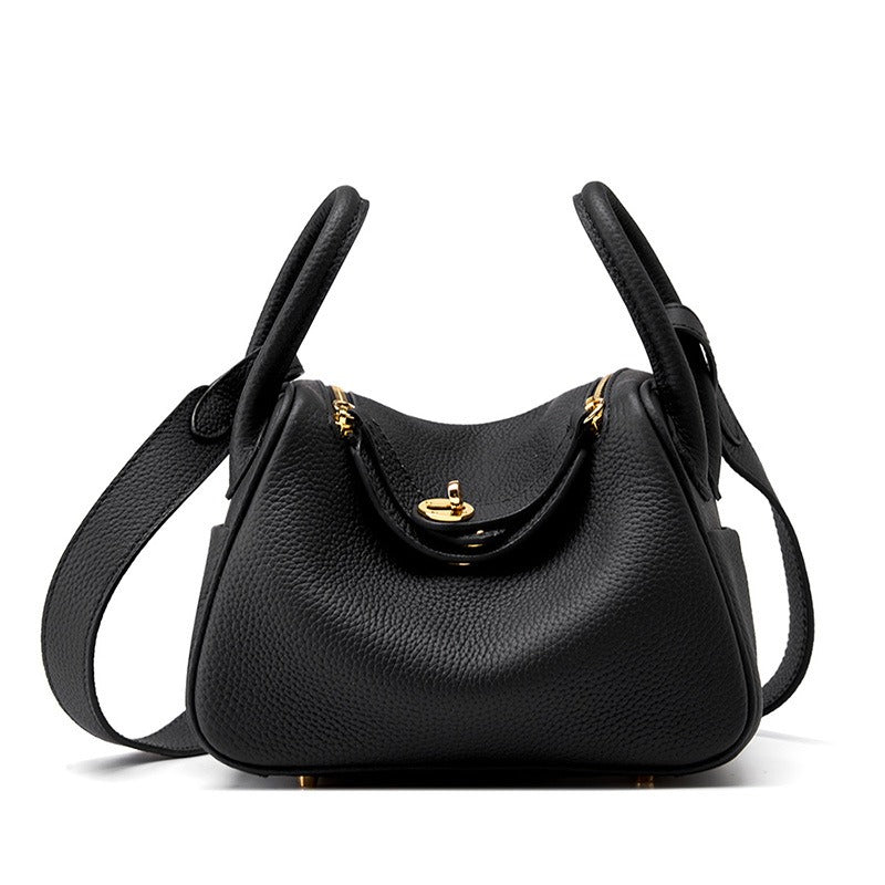 Mini genuine leather shoulder crossbody bag