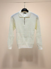 Polo Maglia bambino zip panna