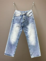 Jeans baggy denim chiaro uomo