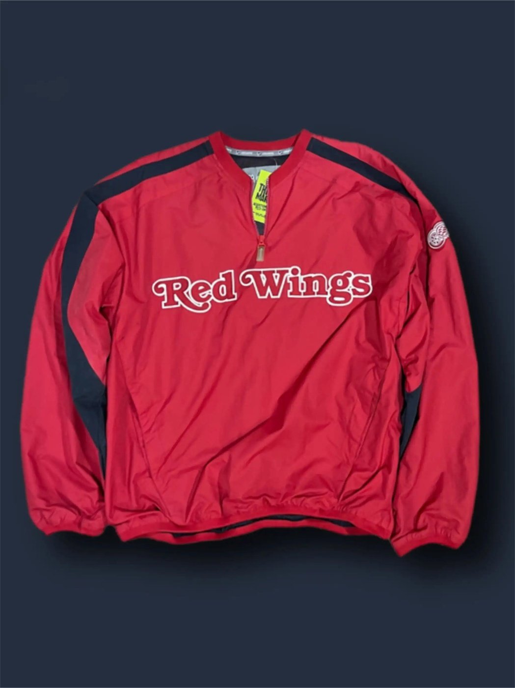 Red Wigs 3/4 zip sweatshirt size m