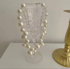 Collana Maxi Perle Chunky Statement â€?Girocollo Elegante con Perle Oversize Lucide