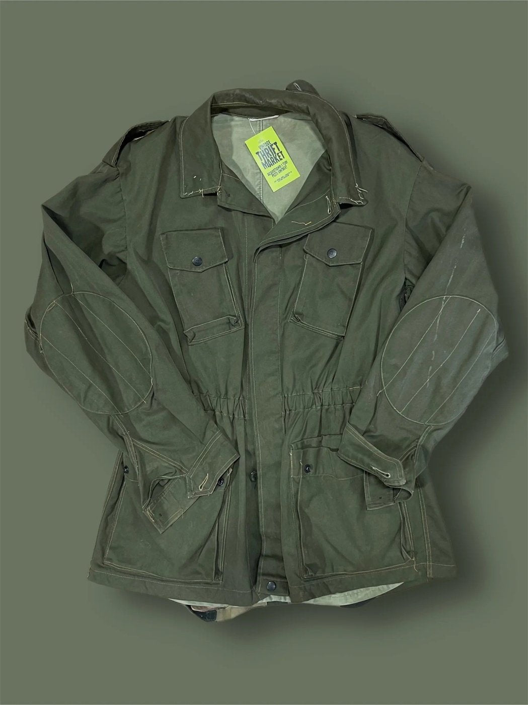 Vintage military jacket with pockets, size L