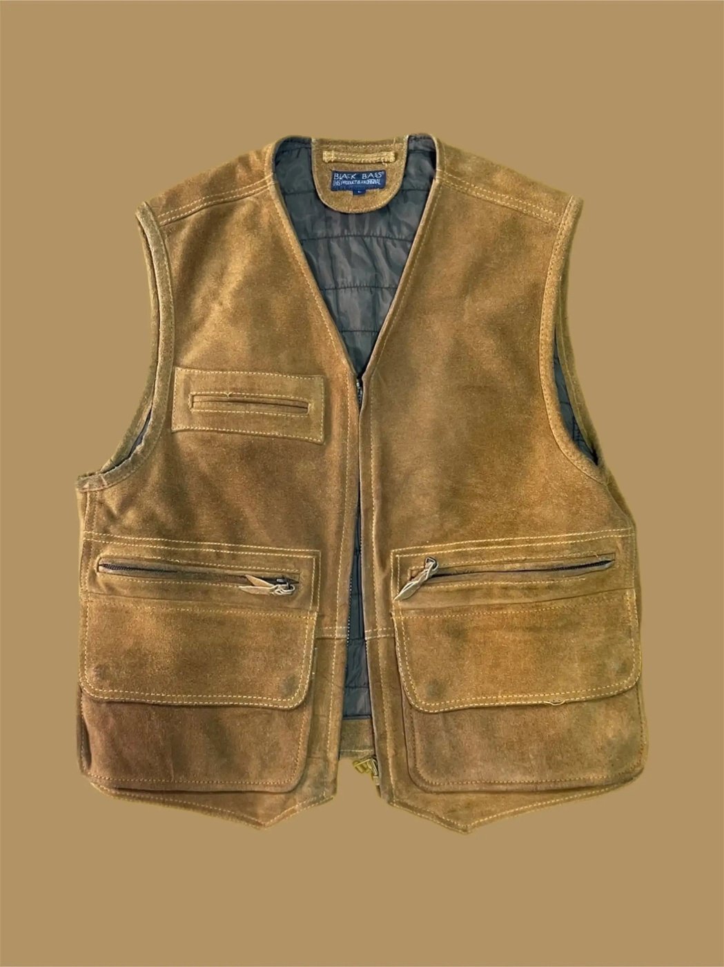 Vintage suede jacket vest