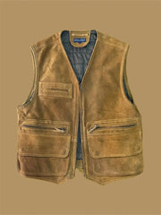 Vintage suede jacket vest