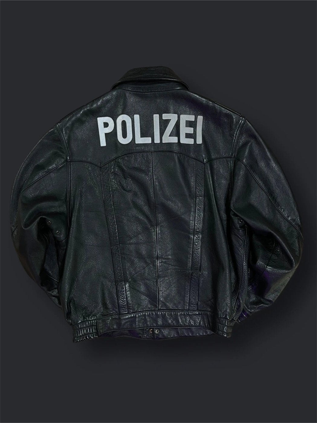 Vintage Polizei leather jacket size 52