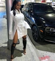 Women's shirt slit dress