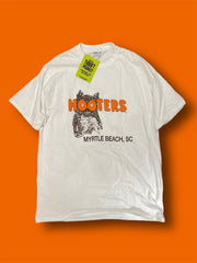 T-shirt Hooters vintage tg XL bianco