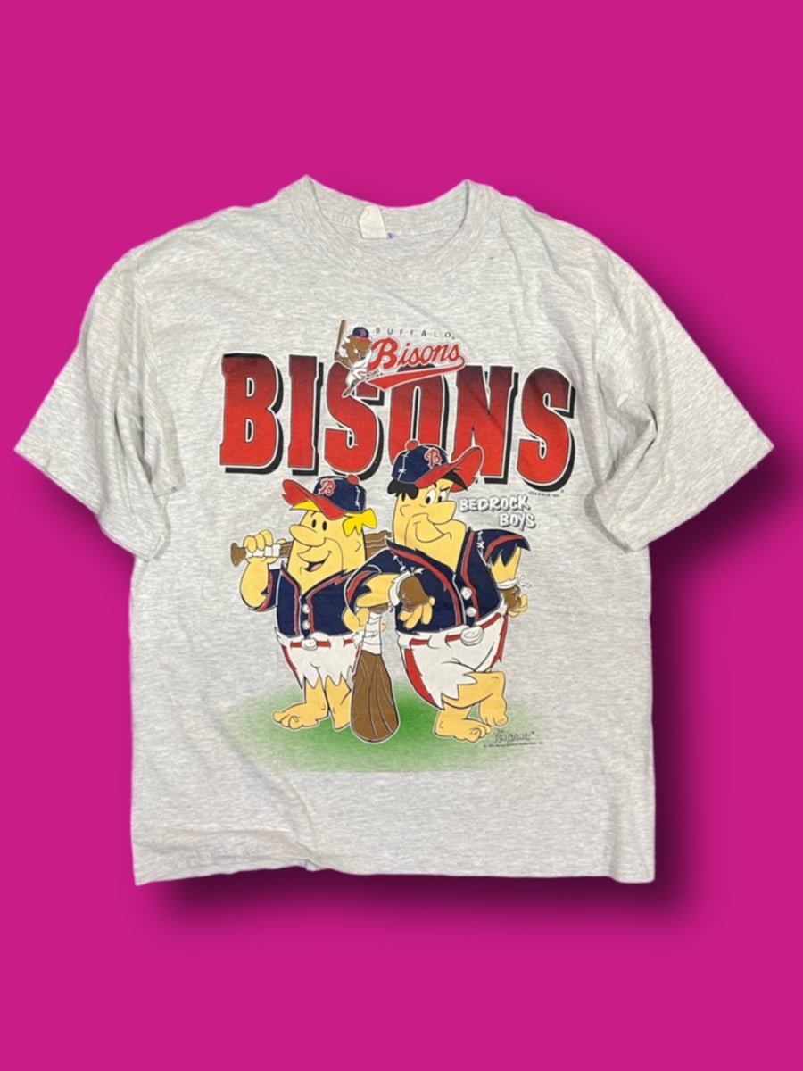 T-shirt Buffalo Bisons vintage tg L Grigio