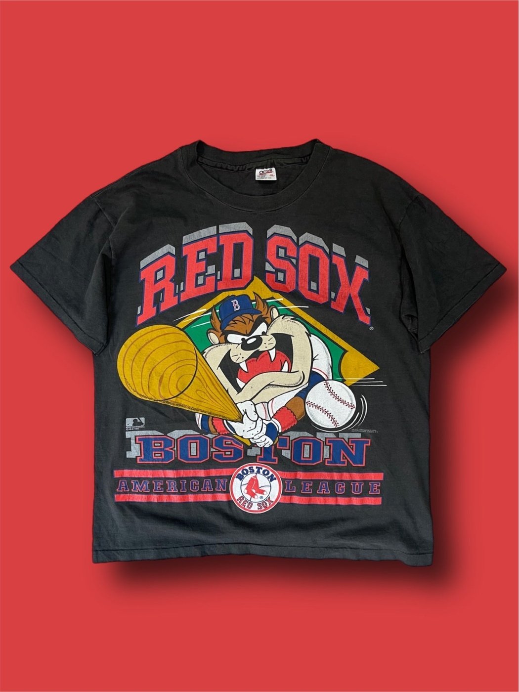 Tshirt vintage Boston red Sox Tazmania tg XL