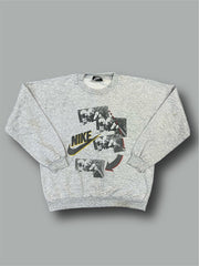 Felpa Nike girocollo vintage tg L grigio