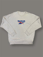 Felpa Reebok ricamo girocollo vintage tg XL