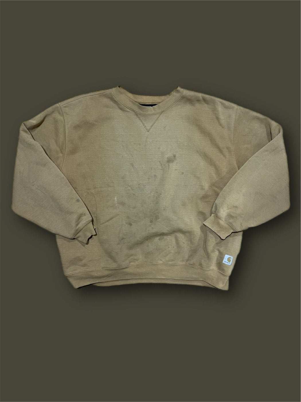 Felpa pesante vintage Carhartt tg XXL cammello